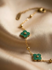 Emerald Clover Charm Bracelet